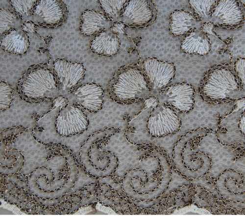 Embroidered Ice-Net fabric produced by YKS